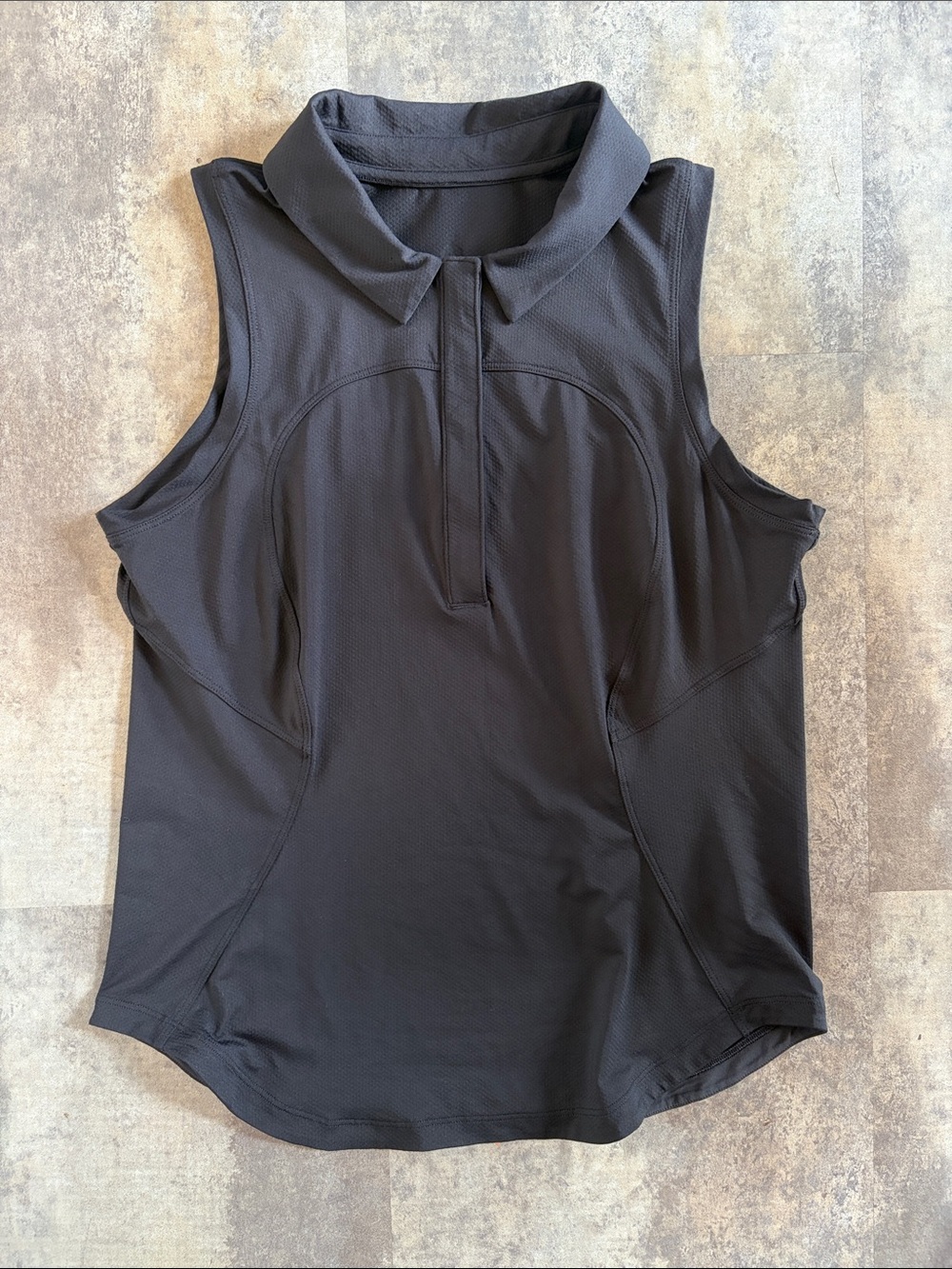 Lululemon Quick-Drying Sleeveless Polo — Black, 8